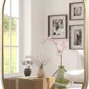 FARMER Oval Mirror Gold, 17"x30" Oval Bathroom Mirror, Metal Frame Wall Mirror, Gold Mirror, Wall Mounted Bathroom Vanity Mirror for Bedroom, Living Room, Entryway, Vertical or Horizontal