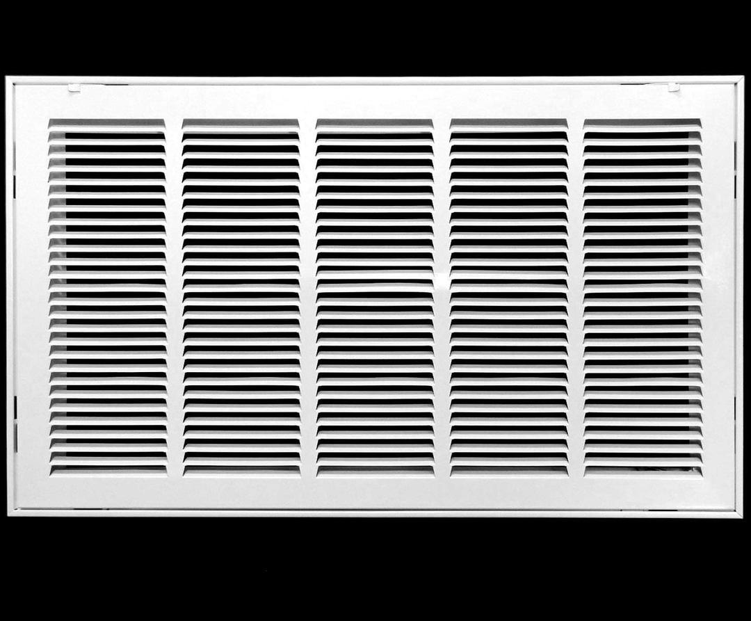 HVAC Premium 25 x 18 Duct Opening Steel Return Air Filter Grille, for 1-inch Filter, Removable Door, Flat Stamped HVAC Vent Cover Grille, Outer Dimensions 27.5 x 20.5
