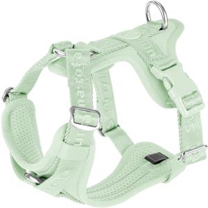 No Pull Dog Harness with Lycra, Three-Point Force Dispersion & 3D Padding, Adjustable Breathable Mesh for Small Medium Large Dogs(Light Green,L)