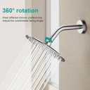 All Metal Rain Shower Head - Heavy Duty Stainless Steel, Easy Install, High Water Flow, Ultra-Thin Modern Design for Bathroom (Brushed Nickel, 8)