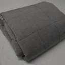 Satwip Weighted Blanket 15 LBS Queen Size, Cooling Weighted Blanket for Hot Sleepers, Cool Moire Jersey with Soft Breathable Sanded, 60 x 80 inches 15 Pounds, Grey (60" x 80" 15 lbs)