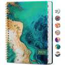 2026 Planner, Weekly and Monthly Planner for Women, January 2026 - December 2026, Hardcover 2026 Calendar Planner Book with Tabs, Inner Pocket, Spiral Bound, Perfect for Office Home School Supplies - A4 (8.5" x 11"), Coastline