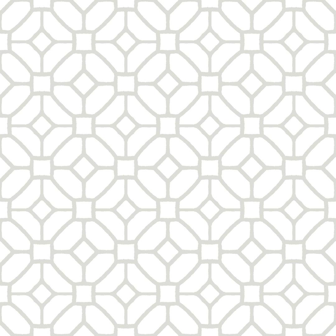 FloorPops Lattice Peel and Stick Floor Tiles, White and Off-White, Geometric Vinyl Floor Tiles, 12 in x 12 in, Pack of 10