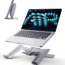 Vaydeer Laptop Stand for Desk, Metal Dual-Mode Design for Desk & Vertical Use, Adjustable Laptop Holder Space Saving Supports MacBook, Chromebook, Surface, Dell (Silver)