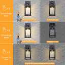 CYHKEE 2 Pack Solar Wall Lights Outdoor Waterproof with 3 Lighting Modes & Motion Sensor, Dusk to Dawn Exterior Porch Light fixtures, Solar Wall Lantern Fixture for Garage Porch Yard Front Door