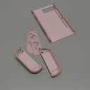 eXtremeRate PlayVital Back Cover for Nintendo Switch Console, NS Joycon Handheld Separable Protector Hard Shell, Dockable Protective Case for Nintendo Switch - Peach Blossom Pink (NOT for Switch 2)