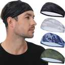 Sports Headbands for Men and Women,4 or 5Pack,Mens sweatbands for Moisture Wicking,Suitable for Fitness,Running,Cycling (One Size)