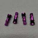 uxcell 4pcs Purple Aluminum Alloy Auto Car Tubeless Wheel Tire Valve Stem with Dust Cap