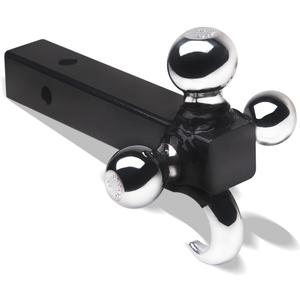 Armordillo USA 8719442 3-in-1 Loaded Tri-Ball Mount with Hook Universal Fits 2-Inch Receiver Tube Trailer Hitch