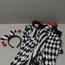 Morph Jester Costume Women Creepy Clown Outfit Scary Jester Halloween Costume for Women Fun Party Attire (Small)