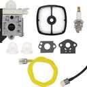 Carburetor Air Filter Fuel Line Spark Plug Tune-Up Kit For Echo PE-200 SRM-210 SRM-230 SRM-225 GT-200R GT-230 GT-231 PAS-230 PAS-231 PE-230 Weeder Weed Eater String Hedge Trimmer Brushcutter Edger