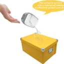 GUOZI Collapsible Storage Box, Decorative Memory Box with Lid & Metal Reinforced Corners, Cardboard File Bin with Handles, Organizer Gift Box for Keepsake Toy Photos Office Nursery Wardrobe Bookshelf