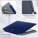 E NET-CASE Case for All-New 2024 Released & Kindle Colorsoft (2025) 7 inch Ebook Electronic Reader,Clear Back Shell Durable PU Leather Cover with Auto Sleep Wake, Deep Blue