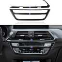 2PCS Car CD Panel Trim Center Console Cover Carbon Fiber Sticker Decal fits for BMW X3 G01 X4 G02 2018 2019 2020 2021 Accessories