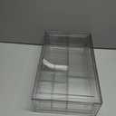 Clear Stackable Makeup Organizer with Drawer, 12''W Acrylic Storage Drawers, Cosmetic Display Case for Vanity Bathroom Countertop, Beauty Holder for Lipstick Brush Skincare Perfume (4 Pack)