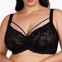 HSIA Minimizer Bras for Women Full Coverage, Unlined Lace Sexy Plus Size Underwire Bra for Large Breasts 34G