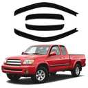 Canvcle Tundra Rain Guards - Window Visors for Toyota Tundra Extended Cab/Access Cab 2000-2006, Outside-Mount Tape-On Side Window Wind Deflectors for Tundra Accessories, Vent Visors Shades Rainproof