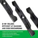 50 inch Mower Blades for MTD Cub Cadet 942-04053C RZT50 LT1050 LTX1050 LTX1050KW LGT1050 Troy Bilt 50" Deck Riding Mower Zero Turn Replace 742-04056 942-04056 (6 Point Star)