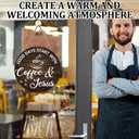 2PCS Coffee Bar Sign, Vintage Coffee Bar Signs for Wall, Suitable for Kitchen, Home, Office, Cafe, Bar, Hot Drink Shop, Housewarming Gift, 11.8 * 11.8 In/13.8 * 4.9 In