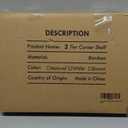 Wisuce Corner Shelf Stand - 3 Tier Bamboo Small Corner Bookshelf for Office Kitchen Bedroom Plant Stand Living Room Decor Small Space (White)