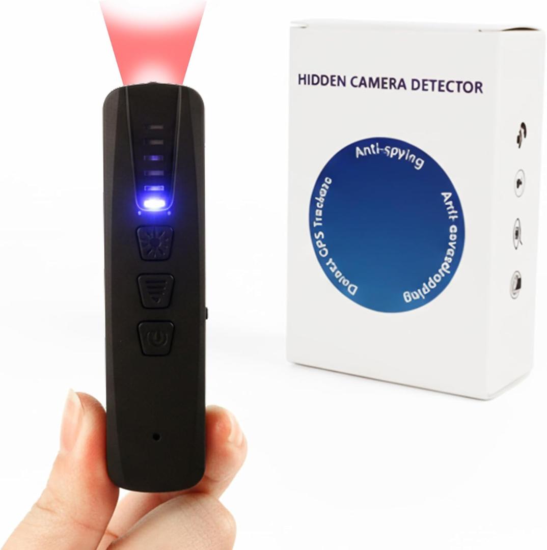 HelaCueil Hidden Camera Detector Upgraded - AI-Powered Anti-Spy Device with GPS Tracker & Bug Detector Portable RF Signal Scanner (S500)