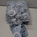 VitalCozy 100 Pcs Spandex Chair Sashes with Heart Shaped Buckle Slider Stretch Chair Cover Band Universal Elastic Ties for Wedding Banquet Event Party Decoration (Dusty Blue)