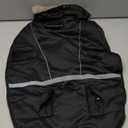 Dog Coat, Warm Dog Winter Coat Reflective Jacket Waterproof Fleece Vest, Pet Jacket Cozy for Cold Weather, Dogs Snowsuit Windproof, Adjustable Buckle for Large Dogs (Black)