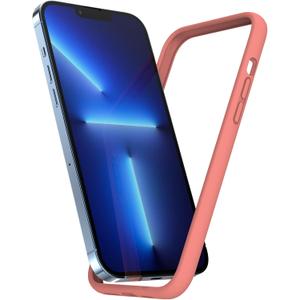 K TOMOTO Compatible with iPhone 13 Pro Max Bumper Case (6.7 Inch), Liquid Silicone Protective Frame [Raised Edge & Drop Protection] Silky and Soft Touch, Coral