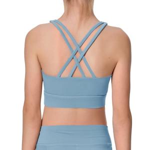 AugIris Girls Sports Bra Training Scoop Neck Cross Back Bras for Teens Kids Sports Comfort Girls Bra Tops 5-6 Y