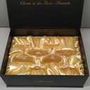 LaDovana Coupe Glasses | Set of 4 | 7oz Premium Crystal Cocktail Glassware for Champagne, Martini, Cosmopolitan & More | Elegant Stemmed Glasses in Gift Box