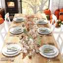 Riceshoot 2 Pcs Thanksgiving Fall Maple Leaves Garland 6 ft Hanging White Cream Neutral Autumn Fall Garland Table Decoration for Mantel Fireplace Porch Front Door Christmas Home Decor