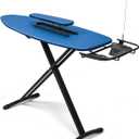 Duwee 18"x48" Deluxe Ironing Board with Retractable Iron Rest,Extra Wide Ironing Board Thicken Steel Top Board,with Sleeve Board,Adjustable Height,T Leg Foldable