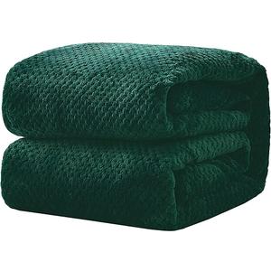 Luxurious Flannel Throw Blanket, Emerald Green, Super Soft Anti-Pilling, Lightweight Cozy Sofa Blanket for Home and Outdoor, 60x80 Inch