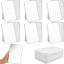 Cinnvoice 24 Pack Desktop Makeup Mirror Bulk 90 Adjustable Portable 8" Vanity Table Mirror with Stand, Folding Travel for Makeup Party Spa Party, Women, Cosmetics Personal Beauty (White)