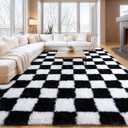 6x9ft Area Rug for Living Room, High Pile Fluffy Rugs Upgrade Non-Slip