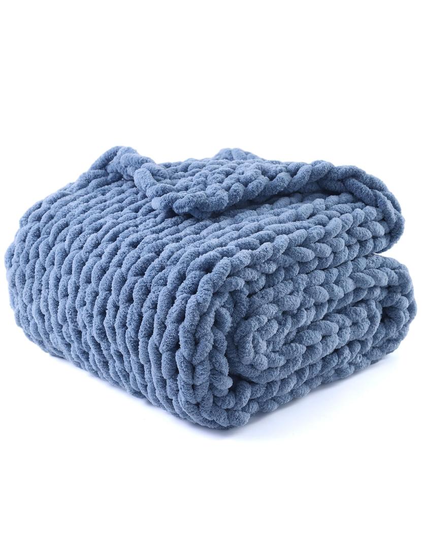 You And Me Club, Throw On Blanket, 50x60, Blue