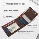 Wallet for Samsung Galaxy SmartTag & SmartTag+ Plus, Money Clip Version, RFID Blocking Genuine Leather Bifold Wallet with Gift Box (Not Include Tracker) (Brown)