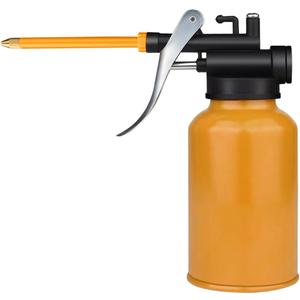 Metal Oil Can, Lubrication Oil Gun with Straight & Flexible Spout, 250ml Multipurpose Hand Pistol Pump Oiler, Universal for Lubrication Need of Cars, Bikes, Machines (Plastic)