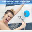 Waterproof Bluetooth Shower Speaker Portable Wireless Water-Resistant Speaker Suction Cup,Built-in Mic Gifts for Kids Speakerphone for iPhone Phone Tablet Bathroom Kitchen - Blue