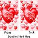2 x Valentine's Day Garden Flag 12x18 Inch House Flag Yard Seasonal Flags for Your Love Decoration Flags