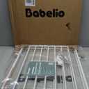 Babelio Baby Gate for Stairs, Kitchen & Doorways, 26-43" W 28" H No Bottom Bar| Easy Installation| One-Handed Operation| Auto-Close| Hardware Mount (Drill Needed) Safety Dog/Pet Gate Indoor (White)
