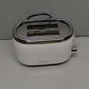 MELLERHOME Retro Toaster 2 Slice, 7 Browning Levels, 3 Functions (Reheat, Defrost, Cancel), Removable Crumb Tray, Under Base Cord Storage, White Toaster Kitchen Appliances