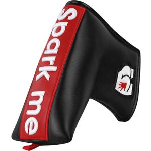 Blade Putter Cover, Spark Me Funny Putter Headcover Embroidery Black/Red