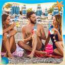 12 Pcs 10 oz Summer Beach Ball Cups with Straws and Lids, Beach Theme Pool Party Cups Bulk Plasic Beach Cups for Summer Theme Party Favor Hawaiian Luau Party and Kids Pool Party Birthday Decorations