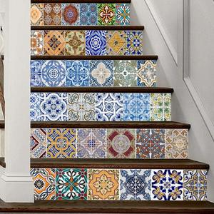 6 Strips Stair Risers Stickers Peel and Stick Stair Decals Removable Self-Adhesive Vinyl Staircase Stickers, 39.37" L x 7.08" W for 6 Steps