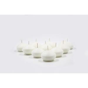 TB Decoration Floating Citronella Candles, Set of 12, Natural Soy Wax, for Outdoor Events Decoration Lemon Verbena Scented Centerpieces Indoor Decor, Party, Long Lasting up to 5-Hours Flame (White)