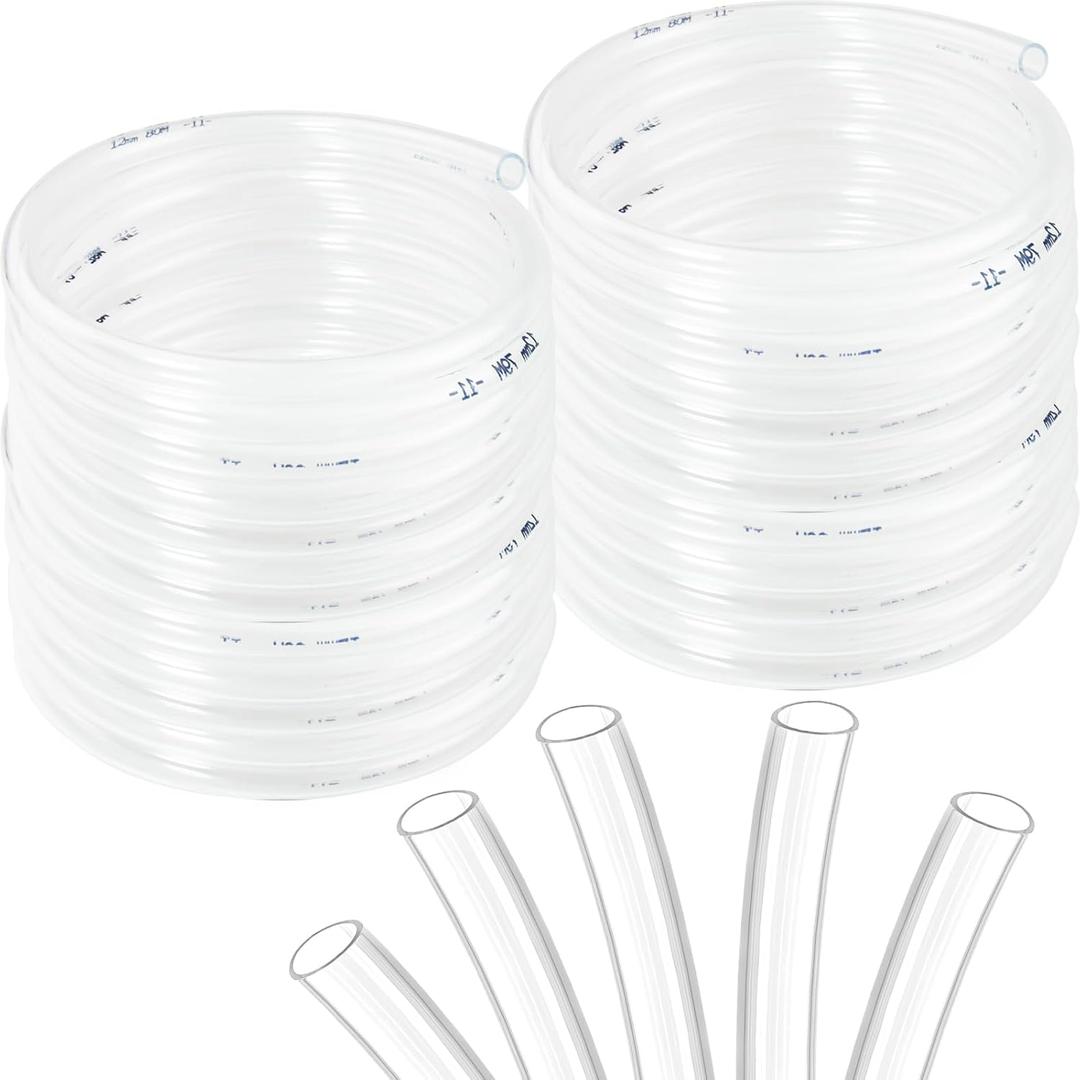 Clear Vinyl Tubing Clear Tubing Clear Hose PVC Tubing (3/8" ID x 1/2” OD x 25 Feet)