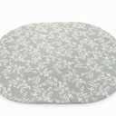 Pioggia Oval Vinyl Fitted Tablecloth with Flannel Backing Elastic Table Cloth Waterproof Oil-Proof Plastic Table Cover Best for 68" x 48"