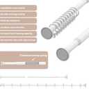 AJAZZ 100% Blackout Accordion Door Closet Door Curtain Invisible Applicable Bedroom Room Living Room Doorway (1 Pack, 54 W x 78 L, Grey+Rod)