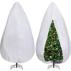 moonoom 9 x 4FT Upright Christmas Tree Storage Bag - Adjustable Christmas Tree Storage Covers - Non-Woven Tree Dust Proof Bag for Artificial Trees up to 9 Foot Tall, Stand Not Included